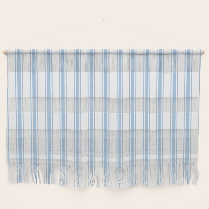 Light Blue Ticking Stripes Wall Hanging Gallery Image 1