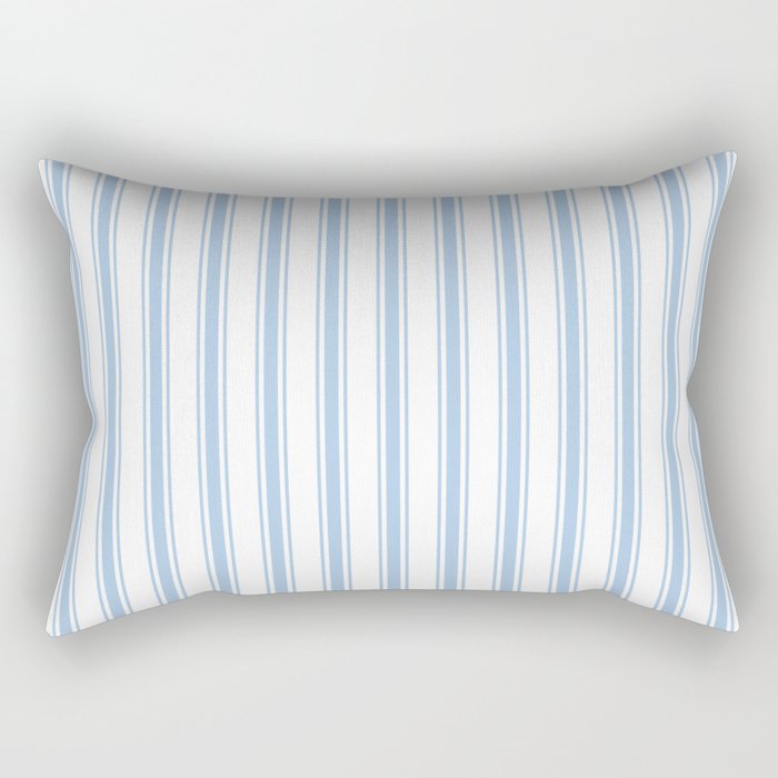Light blue ticking stripes Rectangular Pillow Gallery Image 1