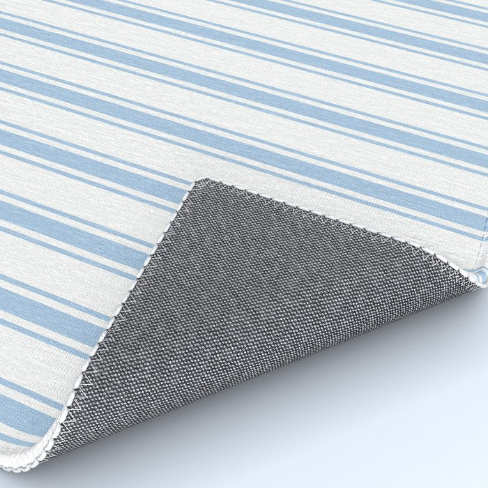 Light blue ticking stripes Rug Gallery Image 4