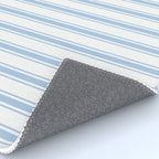 Light blue ticking stripes Rug Gallery Image 4