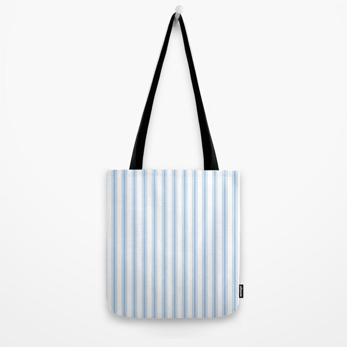 Light blue ticking stripes Tote Bag Gallery Image 2