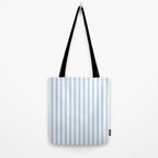 Light blue ticking stripes Tote Bag Gallery Image 2