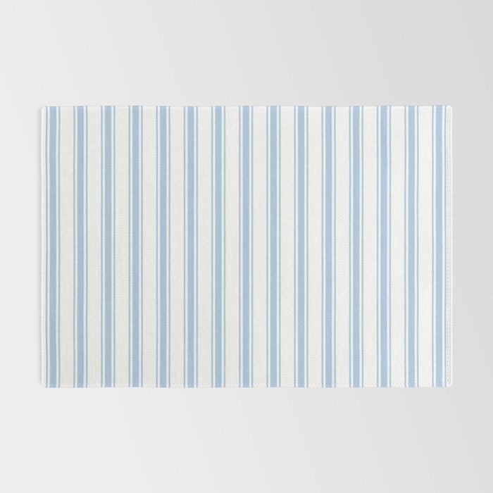 Light blue ticking stripes Rug Gallery Image 2