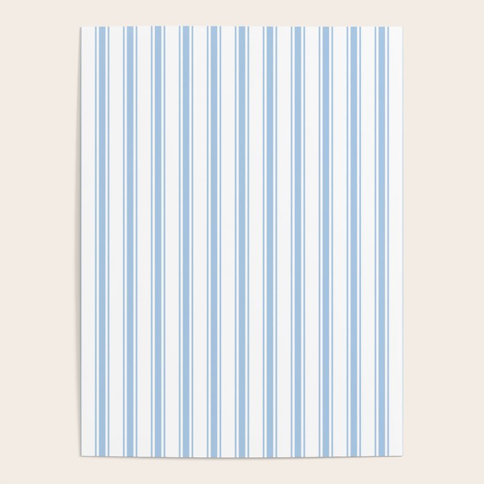 Light blue ticking stripes Poster Gallery Image 1