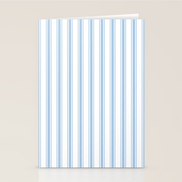 Light blue ticking stripes Stationery Card Gallery Image 1