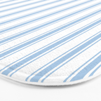 Light blue ticking stripes Bath Mat Gallery Image 3