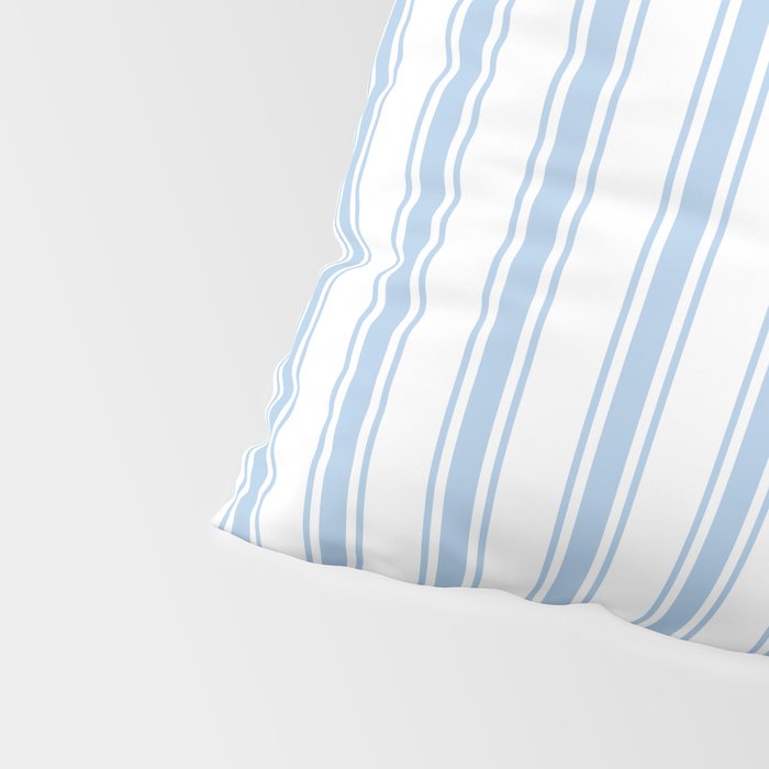 Light blue ticking stripes Pillow Sham Gallery Image 4