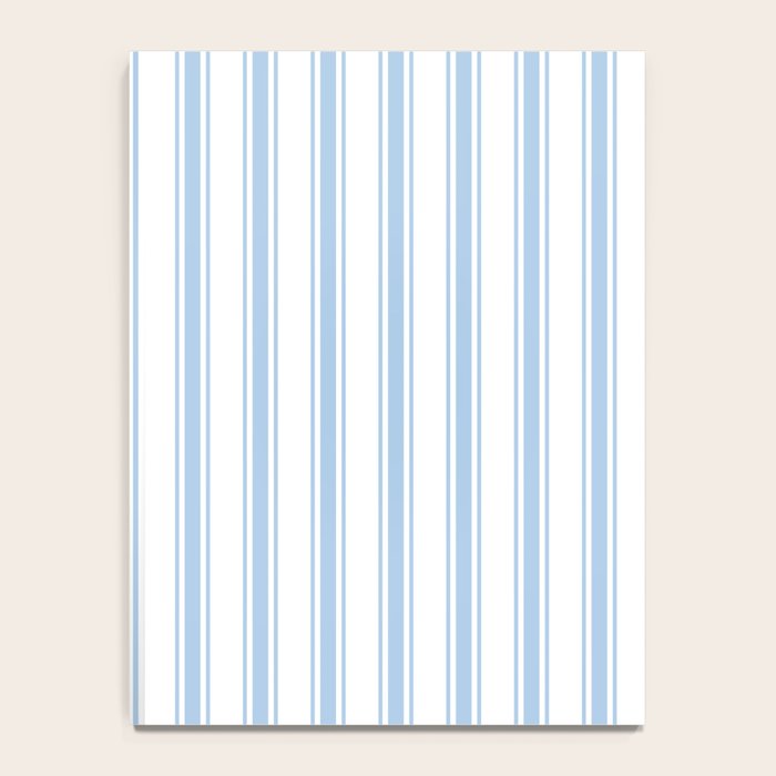 Light blue ticking stripes Notebook Gallery Image 4