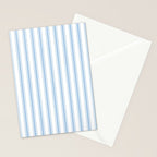 Light blue ticking stripes Stationery Card Gallery Image 2