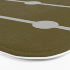 Olive Heritage Revival Stripes-Vintage Modern Elegance Bath Mat Gallery Image 3