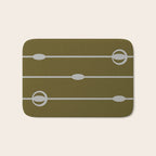 Olive Heritage Revival Stripes-Vintage Modern Elegance Bath Mat Gallery Image 1