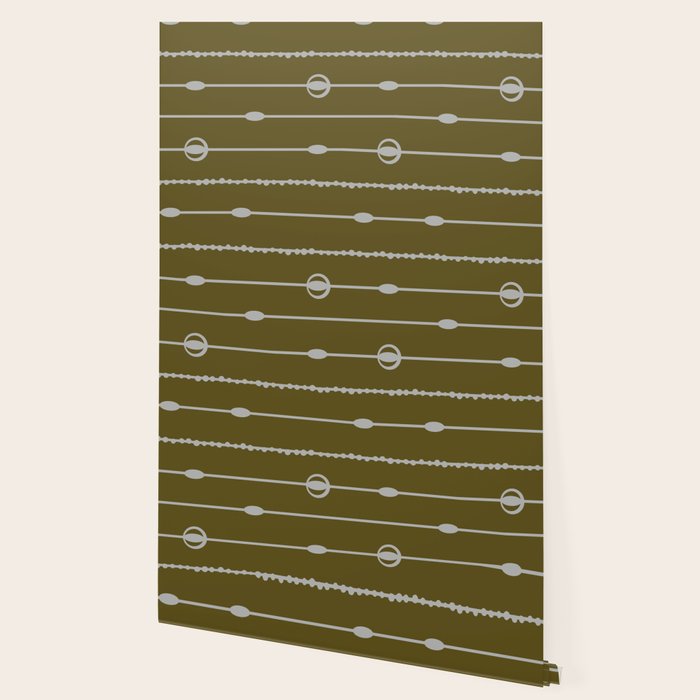 Olive Heritage Revival Stripes-Vintage Modern Elegance Wallpaper Gallery Image 2