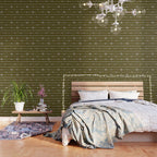 Olive Heritage Revival Stripes-Vintage Modern Elegance Wallpaper Gallery Image 3