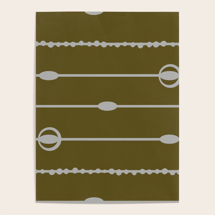 Olive Heritage Revival Stripes-Vintage Modern Elegance Poster Gallery Image 4