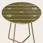 Olive Heritage Revival Stripes-Vintage Modern Elegance Side Table Gallery Image 2