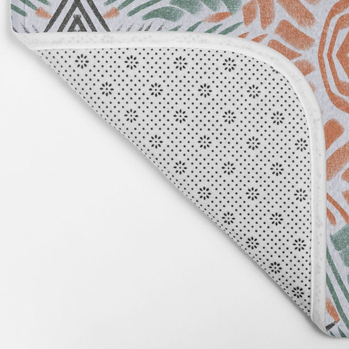Modern brushstroke mosaic Bath Mat Gallery Image 2