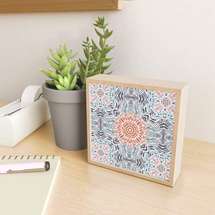 Modern brushstroke mosaic Mini Art Print Gallery Image 2