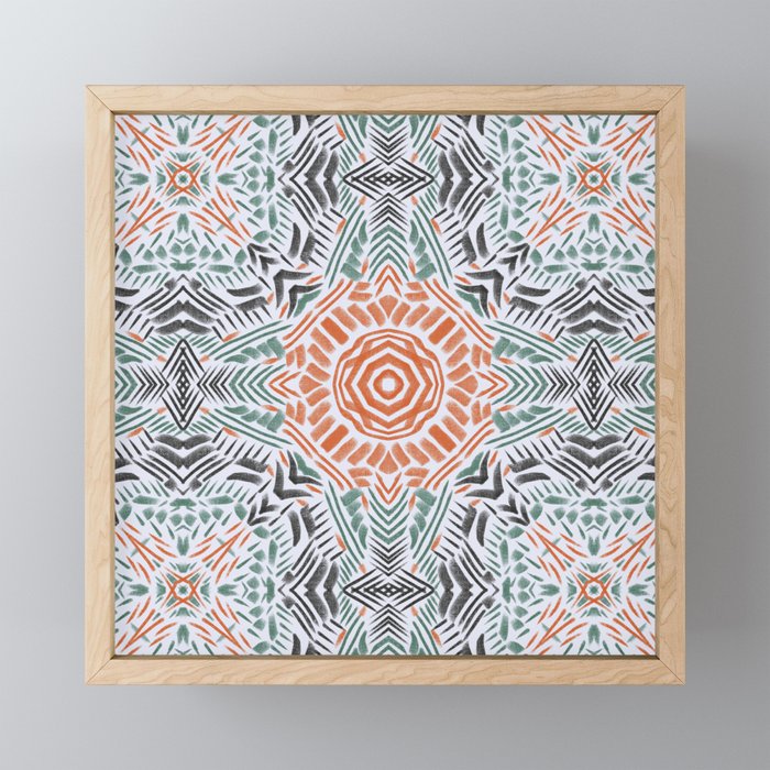 Modern brushstroke mosaic Mini Art Print Gallery Image 1