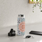 Modern brushstroke mosaic Water Bottle Gallery Image 5