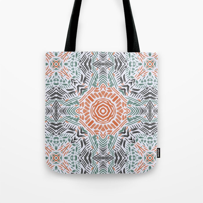 Modern brushstroke mosaic Tote Bag Gallery Image 1