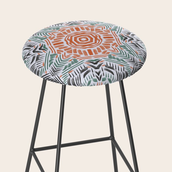 Modern brushstroke mosaic Stool Gallery Image 2