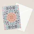 Modern brushstroke mosaic Stationery Card Gallery Image 2