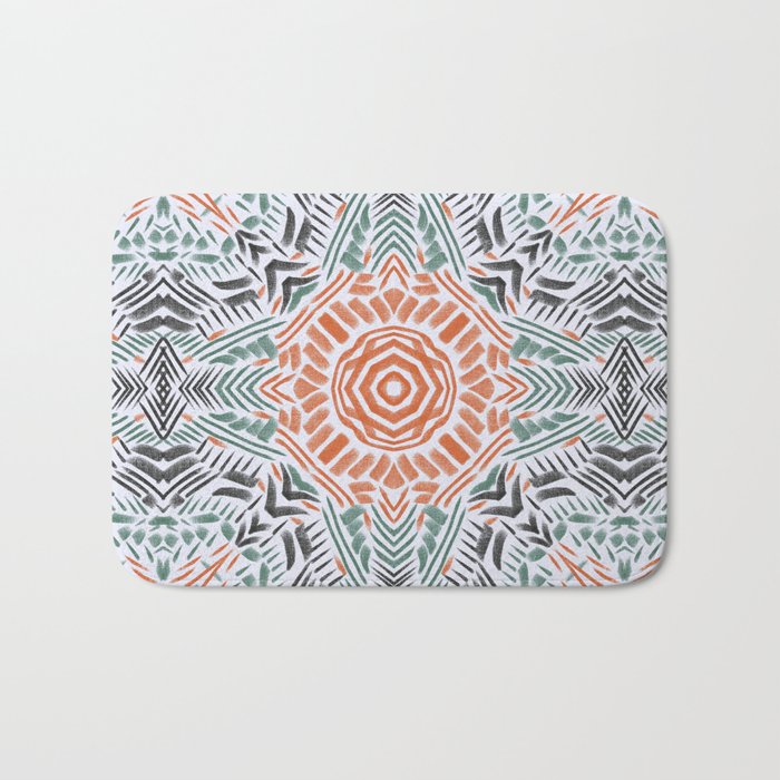 Modern brushstroke mosaic Bath Mat Gallery Image 1