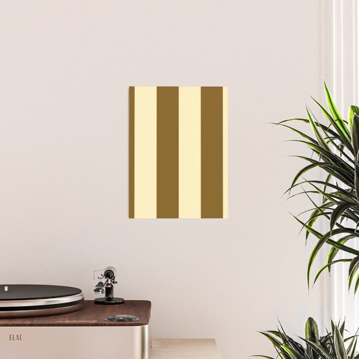 Burnt Sugar Coconut Striped Elegance Poster Gallery Image 2