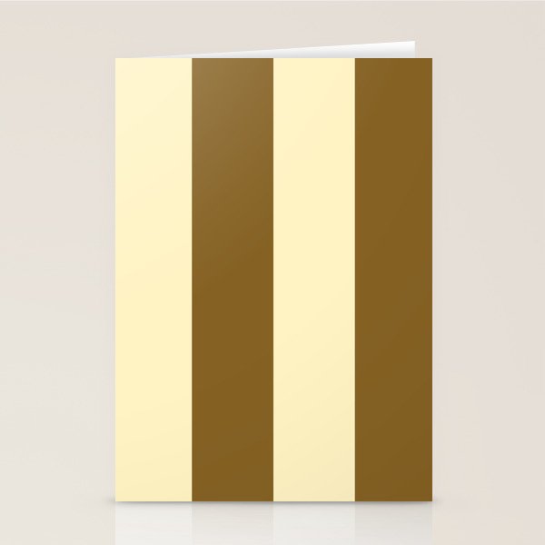 Burnt Sugar Coconut Striped Elegance Stationery Card Gallery Image 1