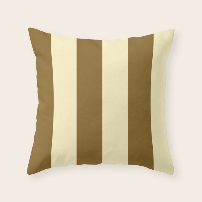 Burnt Sugar Coconut Striped Elegance Throw Pillow Gallery Image 6