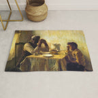 African American Masterpiece 'The Thankful Poor' by Henry Ossawa Tanner Rug Gallery Image 1