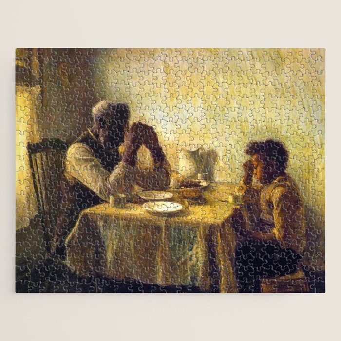African American Masterpiece 'The Thankful Poor' by Henry Ossawa Tanner Jigsaw Puzzle Gallery Image 1