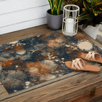 Earth watercolor splashes Outdoor Rug Gallery Image 2