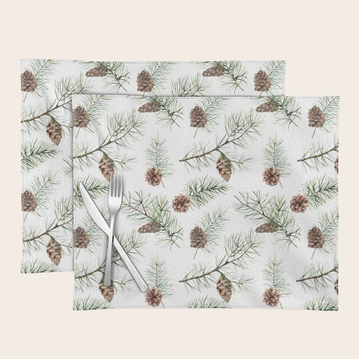 Festive Pinecones Placemat Gallery Image 1