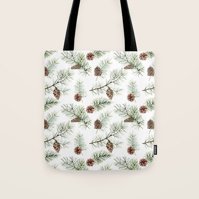 Festive Pinecones Tote Bag Gallery Image 1