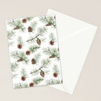 Festive Pinecones Stationery Card Gallery Image 2