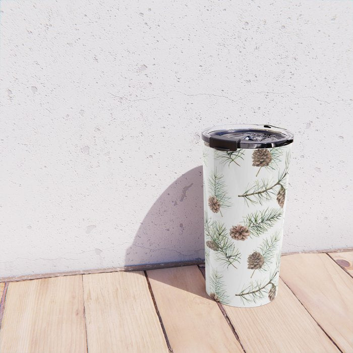 Festive Pinecones Travel Mug Gallery Image 4