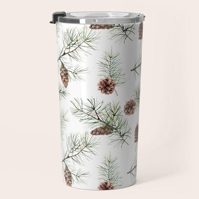 Festive Pinecones Travel Mug Gallery Image 3