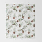 Festive Pinecones Throw Blanket Gallery Image 2