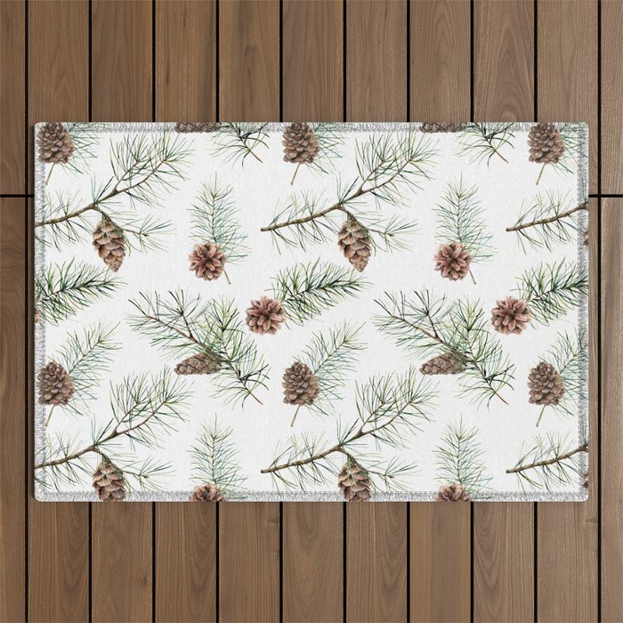 Festive Pinecones Outdoor Rug Gallery Image 1