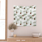 Festive Pinecones Wall Tapestry Gallery Image 2