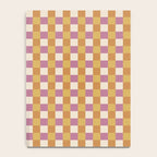 Checkered Multicolor Pattern XXXII 60s Summer Pink Orange Notebook Gallery Image 4