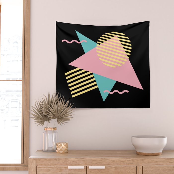 Memphis Pattern 28 / 80s - 90s Retro Wall Tapestry Gallery Image 2