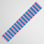 Fun Stripes Pink and Blue Narrow Vertical Retro Contemporary Stripe Pattern Table Runner Gallery Image 3