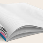 Fun Stripes Pink and Blue Narrow Vertical Retro Contemporary Stripe Pattern Notebook Gallery Image 2