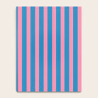 Fun Stripes Pink and Blue Narrow Vertical Retro Contemporary Stripe Pattern Notebook Gallery Image 4