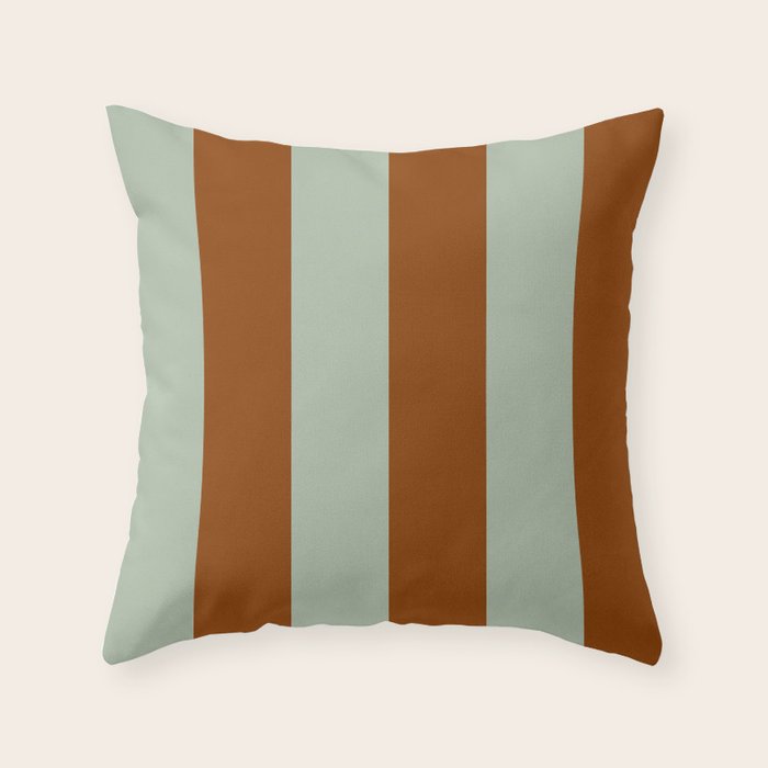 Crystal and Tobacco Stripes Throw Pillow Gallery Image 6