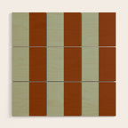 Crystal and Tobacco Stripes Wood Wall Art Gallery Image 1