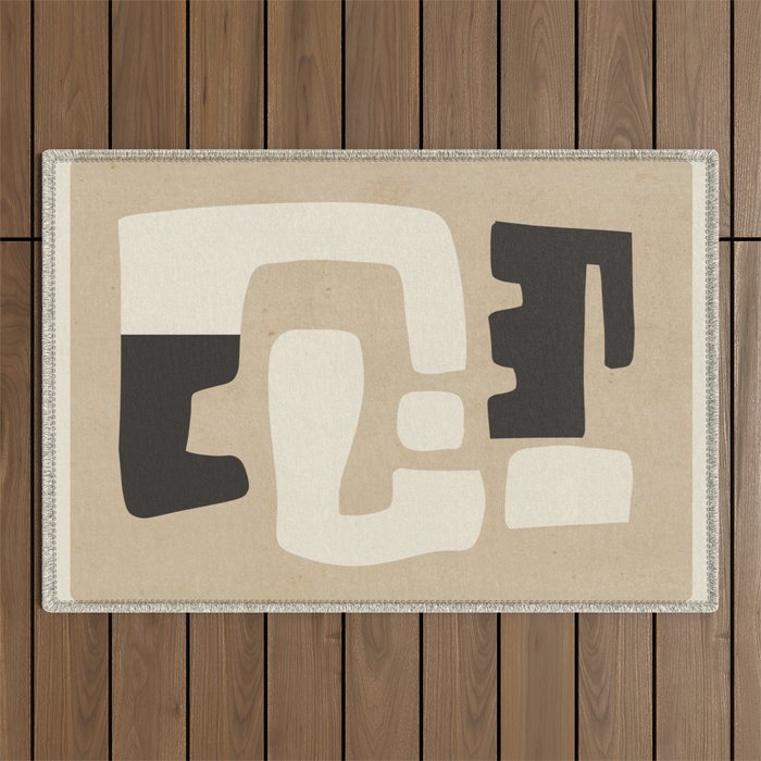 Modern Abstract Minimal Shapes 15 Outdoor Rug Gallery Image 1