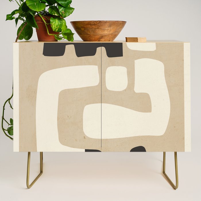 Modern Abstract Minimal Shapes 15 Credenza Gallery Image 1
